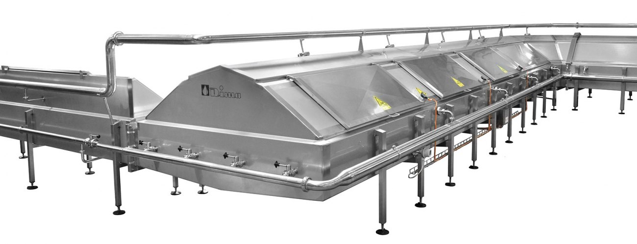 Linee automatica di salamoia e raffreddamento mozzarella, serie "BL"